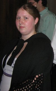 A picture of me in a regency gown and cloak should be here.